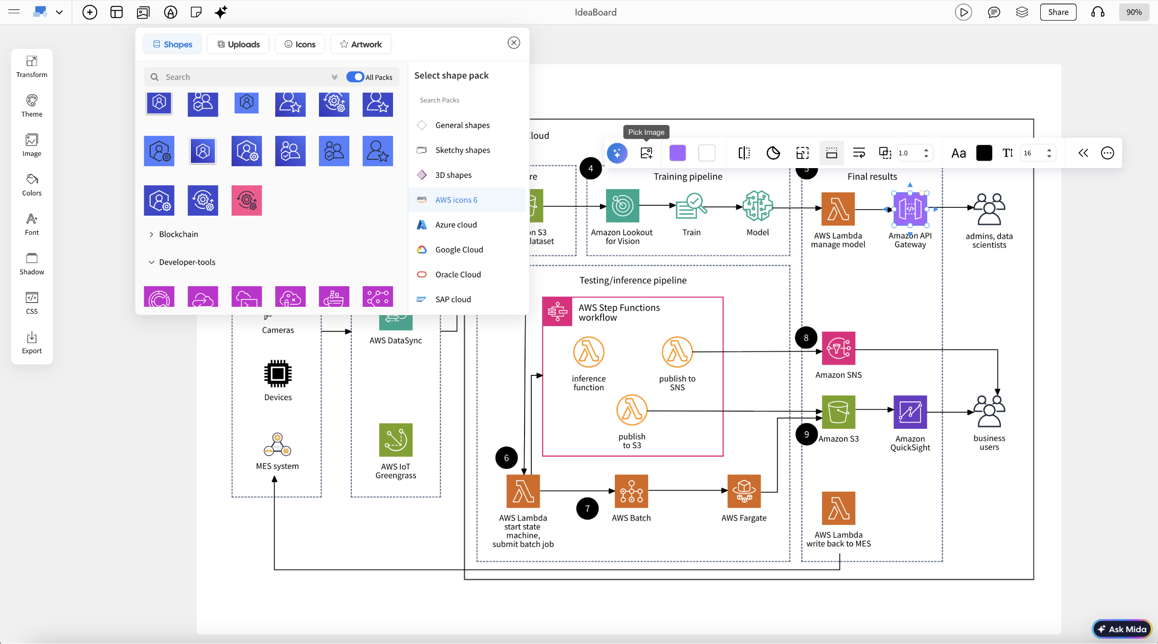 MockFlow for developers - architecture diagrams and system design