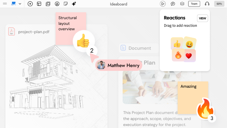 Emoji reactions for quick feedback on ideas