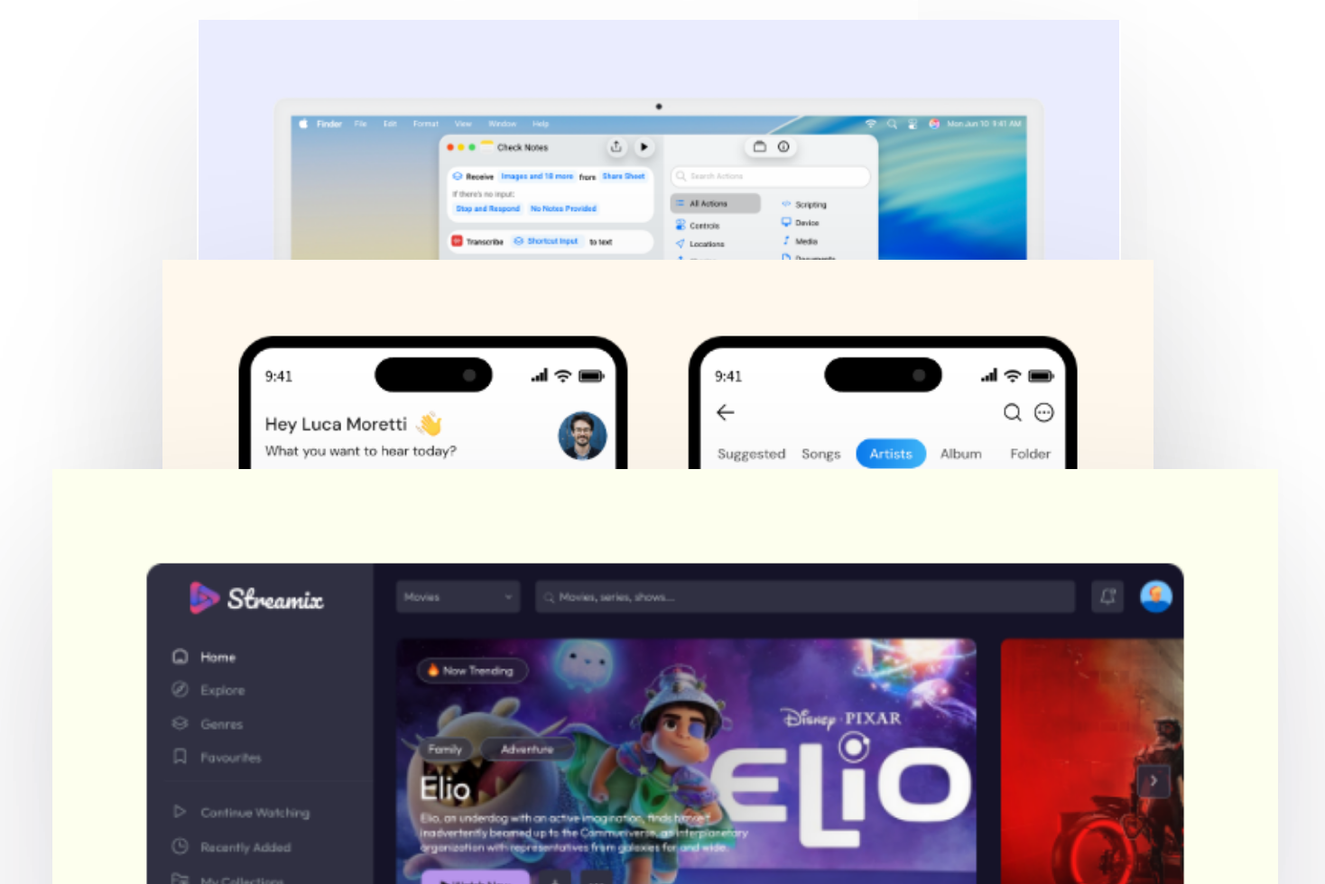 Wireframe templates for websites, dashboards and apps